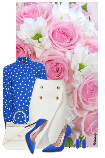 nr 11144 - Polka dot blouse- Fashion set