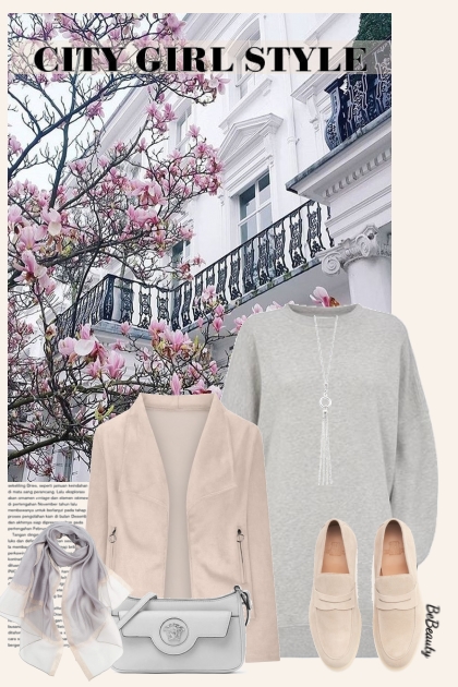 nr 11245 - Spring in grey & blush- Modekombination