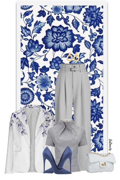 nr 11747 - Floral blazer