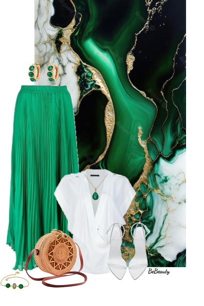 nr 11750 - Pleated maxi skirt
