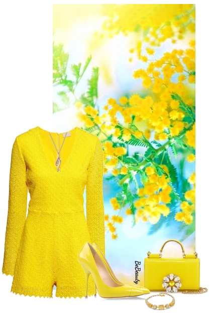 nr 11893 - Yellow- Modna kombinacija