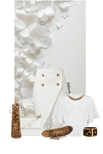 nr 11995 - White &amp; leopard print