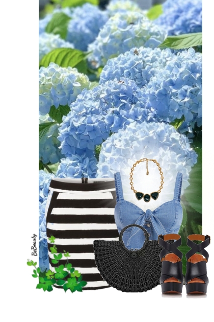 nr 12044 - Denim & stripes- Combinaciónde moda