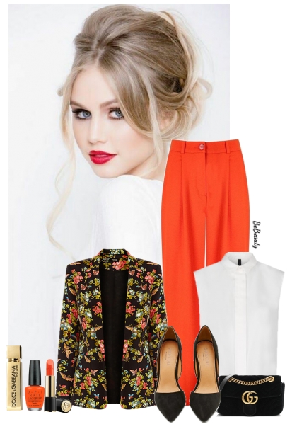 nr 12103 - Floral blazer