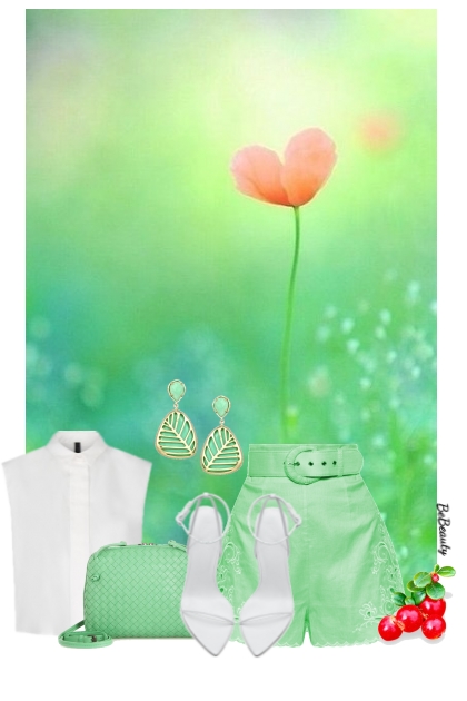 nr 12148 - White-mint green- Kreacja