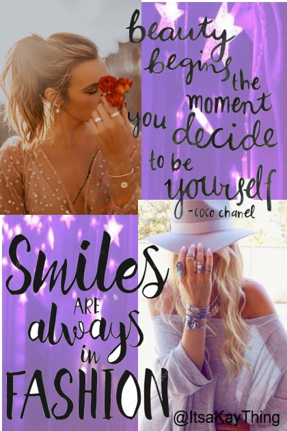 Be Yourself and Smile- Модное сочетание
