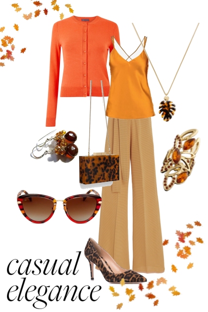 Orange elegance- Modna kombinacija
