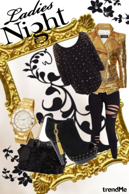 A night in black & gold- Fashion set