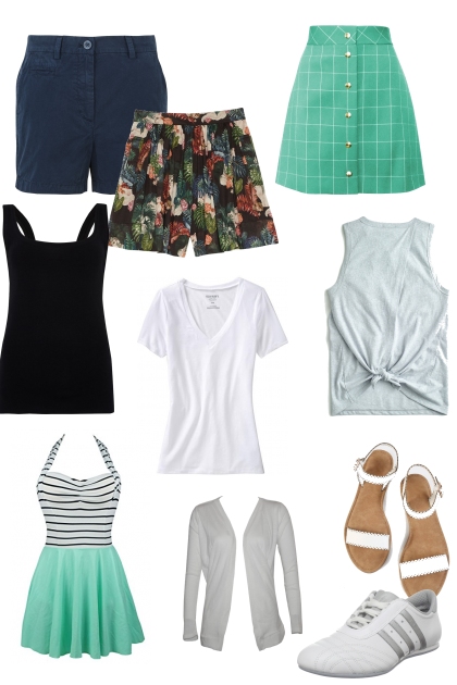 summer travel wardrobe- Modna kombinacija