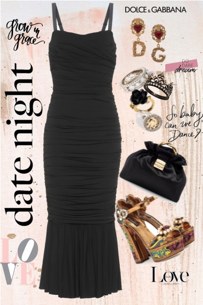 Black dress- Modna kombinacija