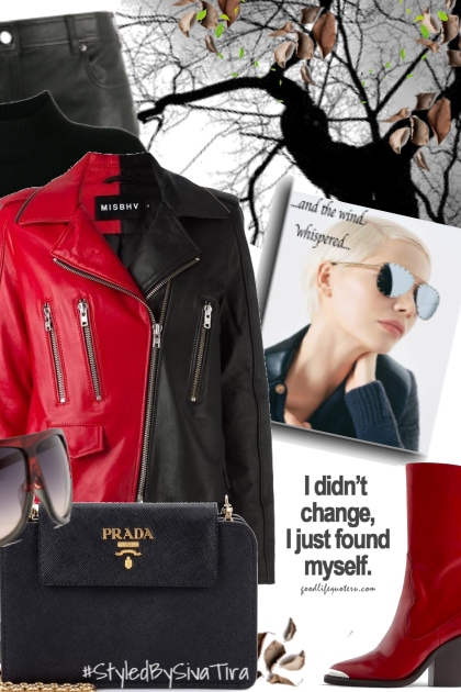 Peace with leather in Fall- Combinaciónde moda