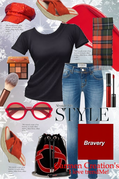 Journi's Splash Of Red Outfit- Fashion set