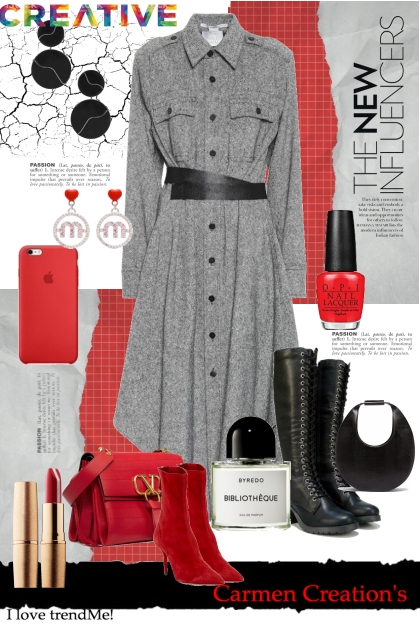 Journi's Grey Dress Outfits- Modna kombinacija