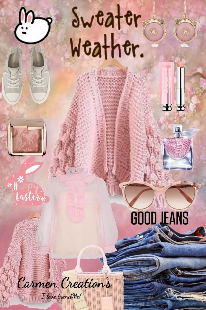 Journi's Pink Sweater Weather Outfit- Модное сочетание