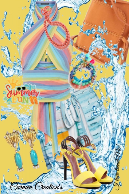 Journi's Cool Splash Summer Outfit- Combinazione di moda