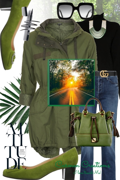 Journi's Outdoors Walking Outfit- combinação de moda