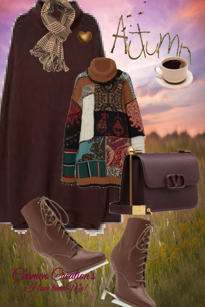 Journi's Autumn Morning Coffee Outfit- combinação de moda