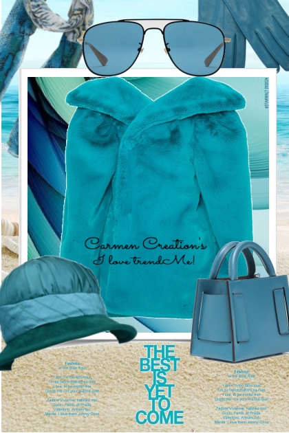 Journi's Winter Beach Coat And Accessories Outfit- Combinaciónde moda