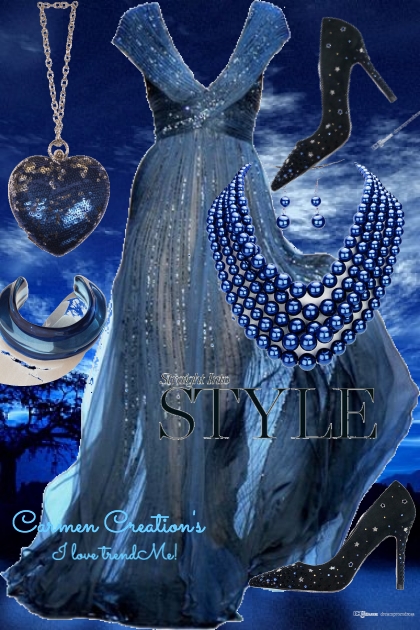 Journi's Mid-Night Blue Ball Gown Outfit