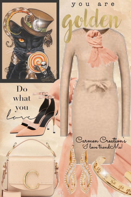Journi's You Are Golden Tea Party Outfit- Kreacja