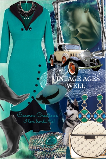 Journi's Vintage Ages Well Outfit- Combinazione di moda