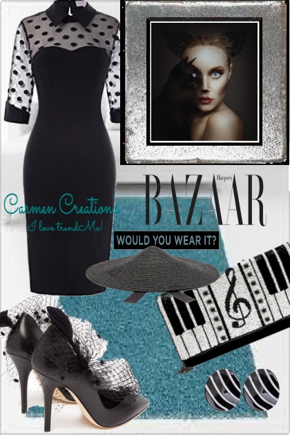 Journi's Bazaar Black Cocktail Dress Outfit