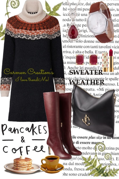 Journi's Pancakes And Coffee Outfit- combinação de moda