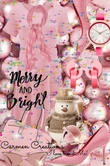 Journi's Pink Merry And Bright Outfit- combinação de moda