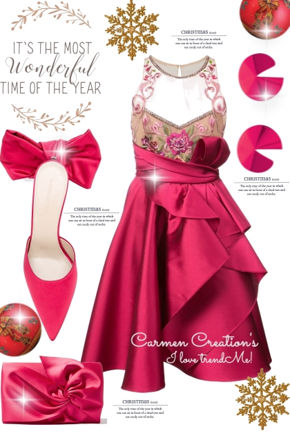 Journi's Wonderful Holiday Party Dress Outfit- Modna kombinacija