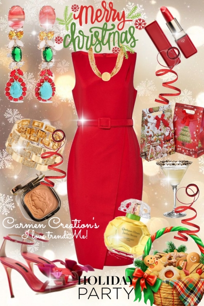 Journi's Merry Christmas Holiday Party #2 Outfit- Fashion set