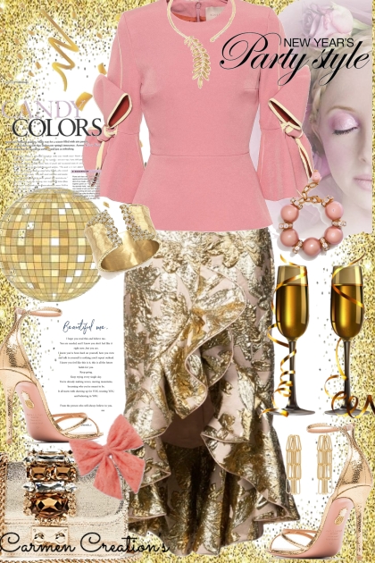 Journi's Beautiful Happy New Years Party Outfit- Combinaciónde moda
