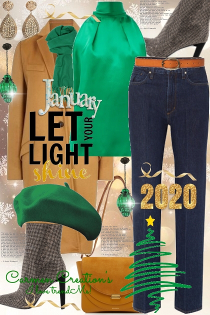 Journi's January Let Your Light Shine Outfit- combinação de moda