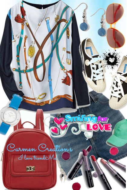 Journi's Summer Art And Have Fun Outfit- Modekombination