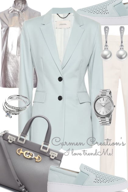 Journi's Royal Casual Leisure Suit Outfit- Модное сочетание
