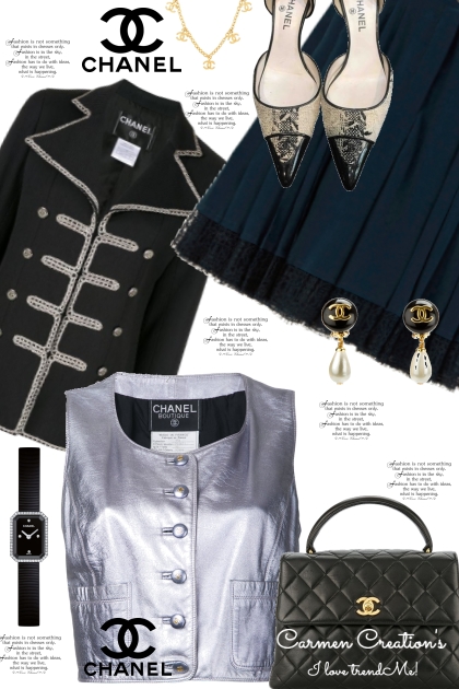 Journi's Chanel Executive Assistant Work Outfit- Combinaciónde moda