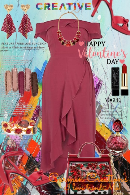 Journi Creative Happy Valentine's Day Outfit- Fashion set