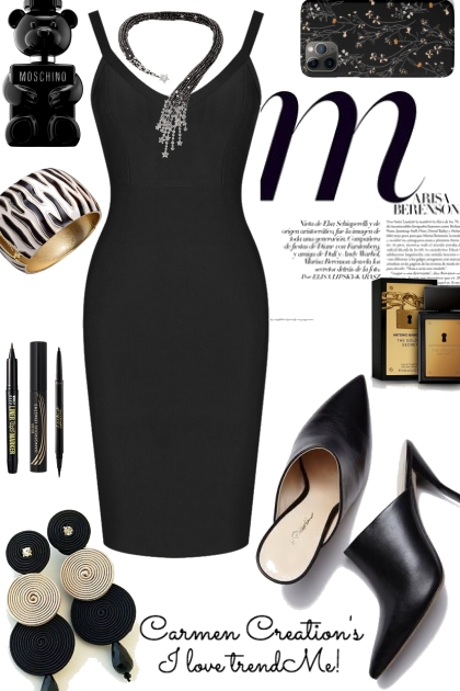 Journi Black Cocktail Outfit- Modna kombinacija
