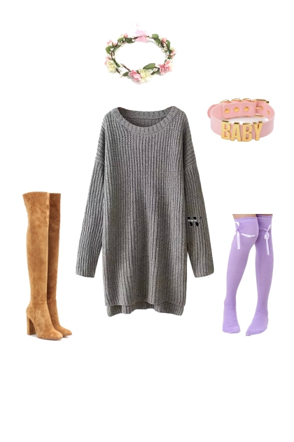 Sweater Dress- Combinazione di moda