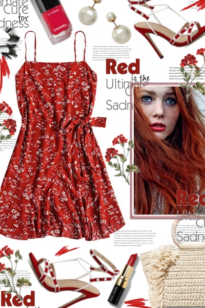 Lady in red - combinação de moda