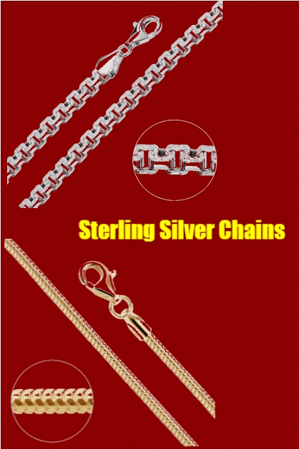 Sterling Silver Chains- combinação de moda