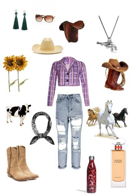 cow girl- combinação de moda