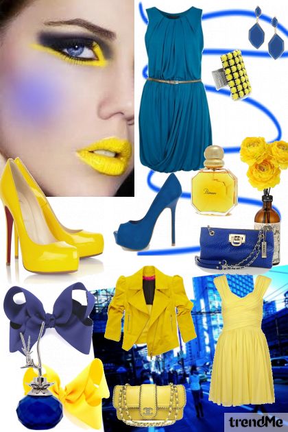 blue-yellow- Modna kombinacija