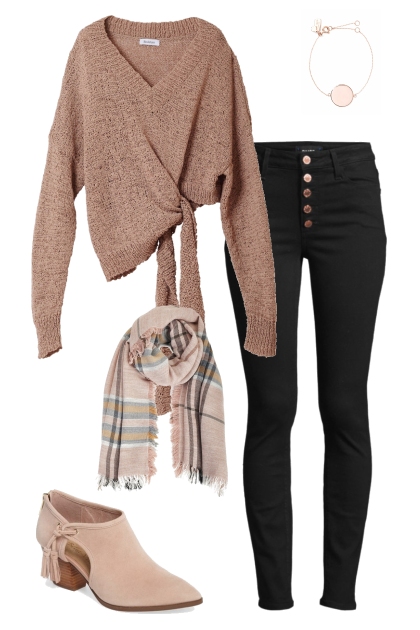 Beige Fall Outfit- Fashion set