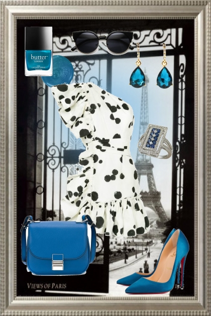 Blue In Paris- combinação de moda