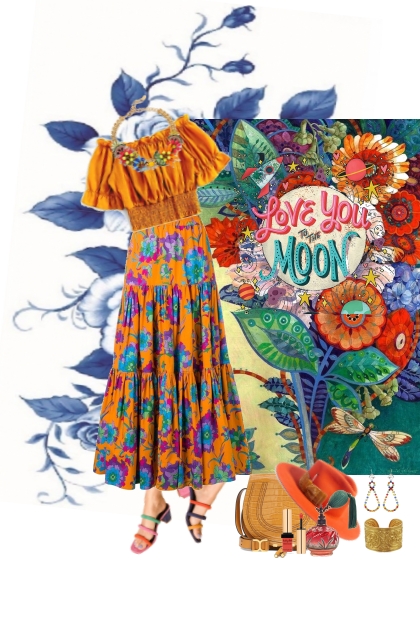 Love You To The MOON- combinação de moda