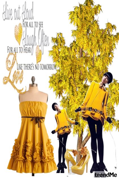 Žuto,žuto i samo žuto- combinação de moda