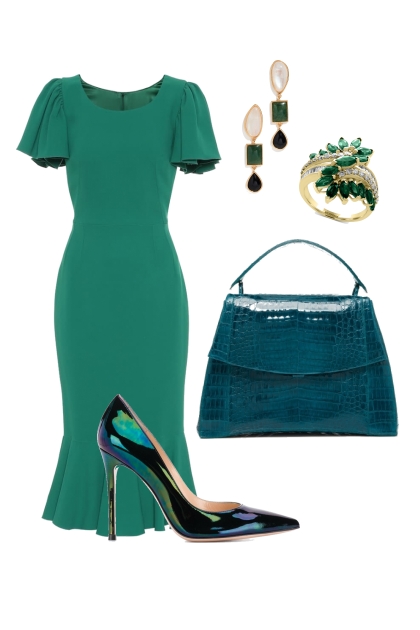 № 3 green- Combinazione di moda