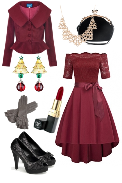 Quick Themes: Winter, Red, Vintage- Combinazione di moda