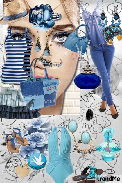 lady in blue- Fashion set