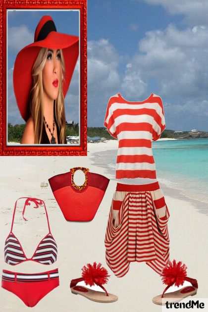 red for the summer of love- Fashion set
